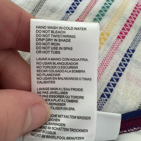 Soma Bikini Bottom XXL NEW Rouched Side Painted In Paradise Navy Floral Colorful - Picture 5 of 7